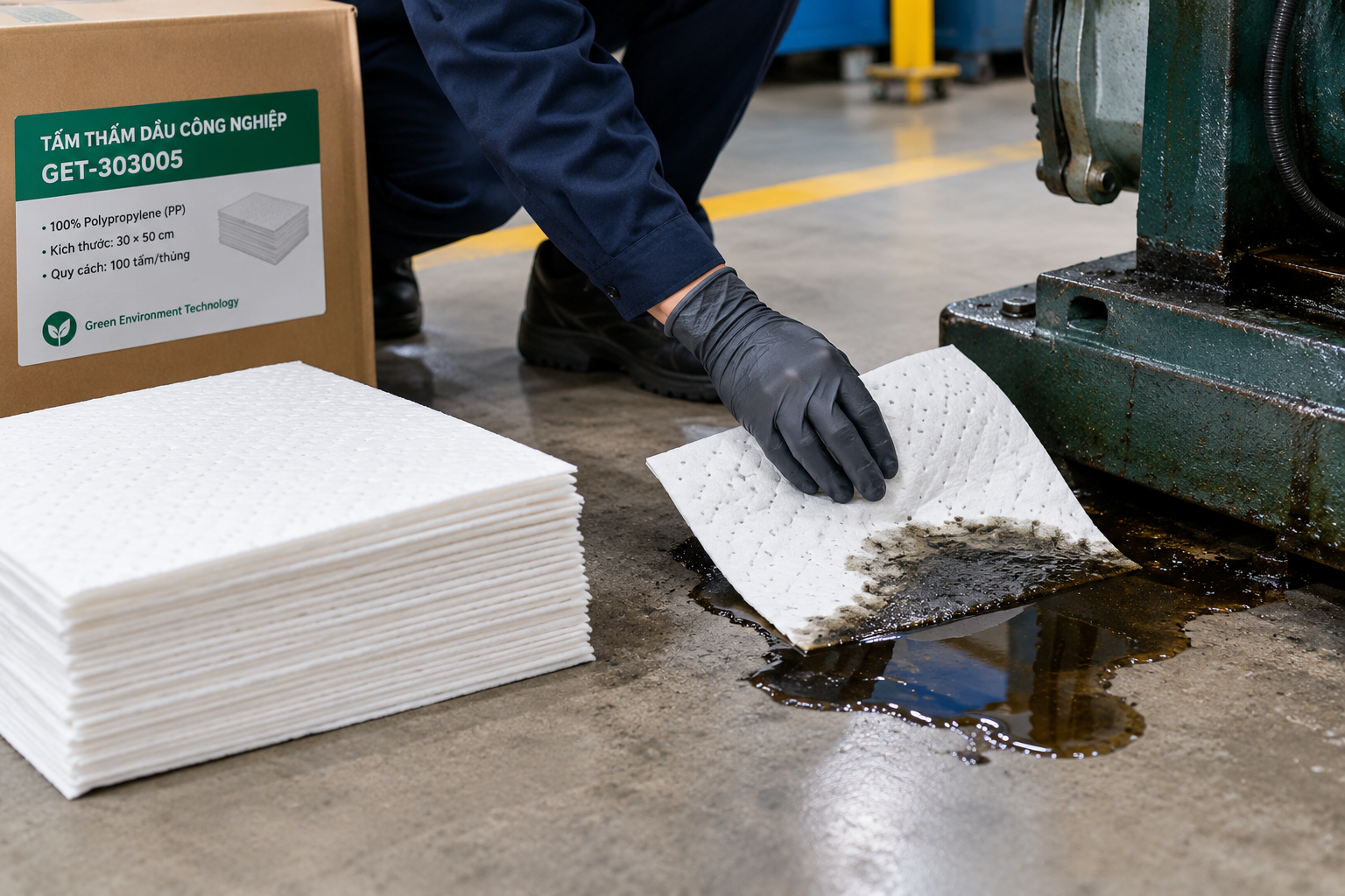 Cách Sử Dụng Tấm Thấm Dầu Công Nghiệp Hiệu Quả Và Tiết Kiệm